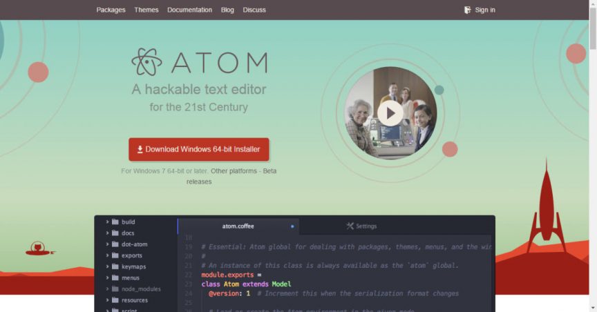 Atom 簡單又好用的免費程式碼編輯器