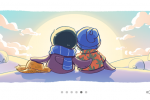 Google 首頁 2018年12月18日～1月1日跨年 元旦慶祝插畫故事