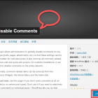 Disable Comments 關閉 WordPress 留言