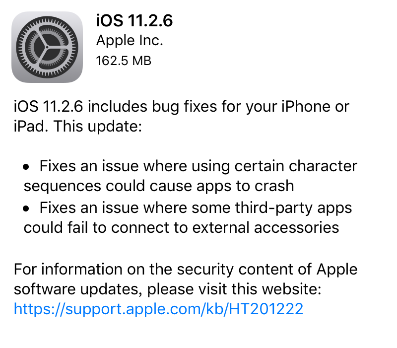 Apple 已釋出iOS及macOS更新，修正特殊字號閃退、當機問題