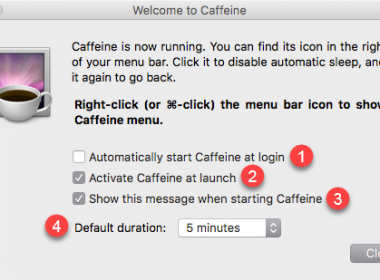Caffeine 短暫離開 Mac 不進入休眠模式工具