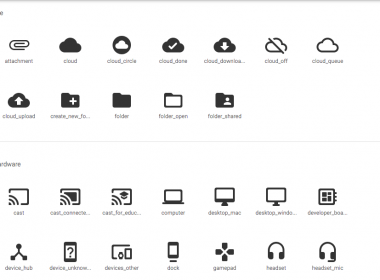 Material icons 由 Google 所提供的免費向量icon圖示