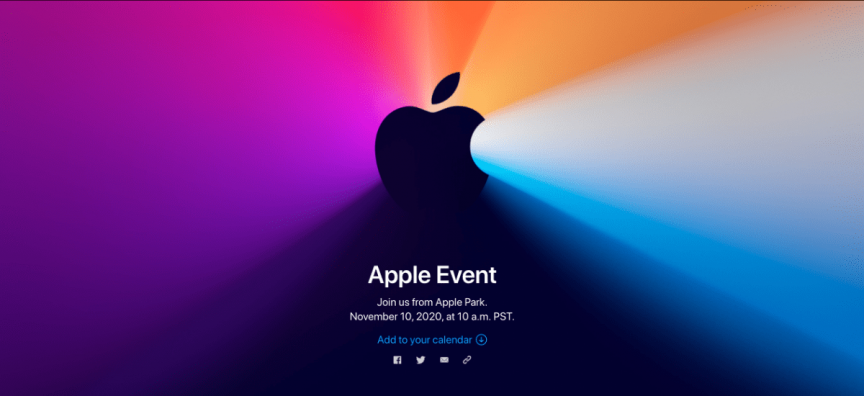 蘋果將於 11/11 將舉行線上特別活動