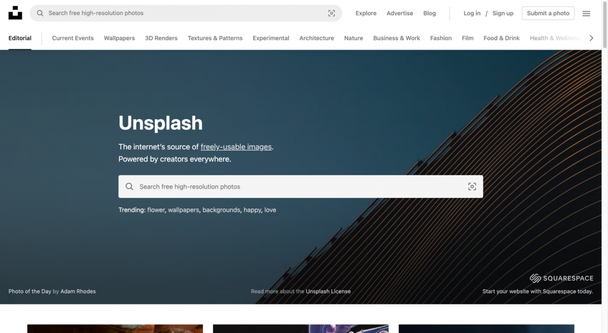 Unsplash 可商用的免費圖庫網站