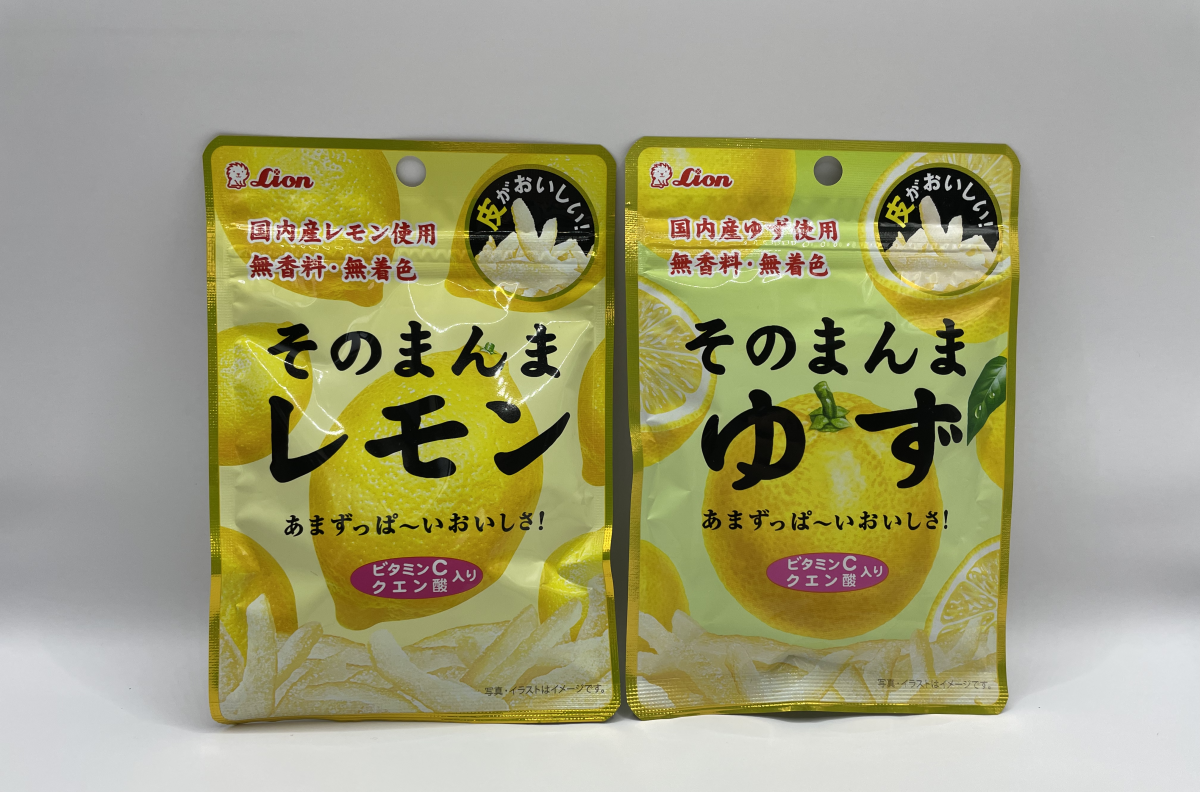 【日本零食】獅王 Lion そのまんまレモン 檸檬皮糖及 ゆず 柚子皮糖