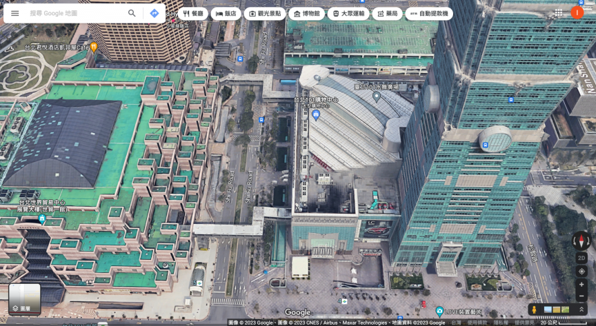 Google Maps 3D 地圖功能 模擬城市樣貌