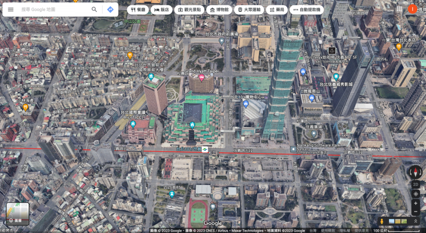 Google Map 3D 地圖功能 模擬城市樣貌