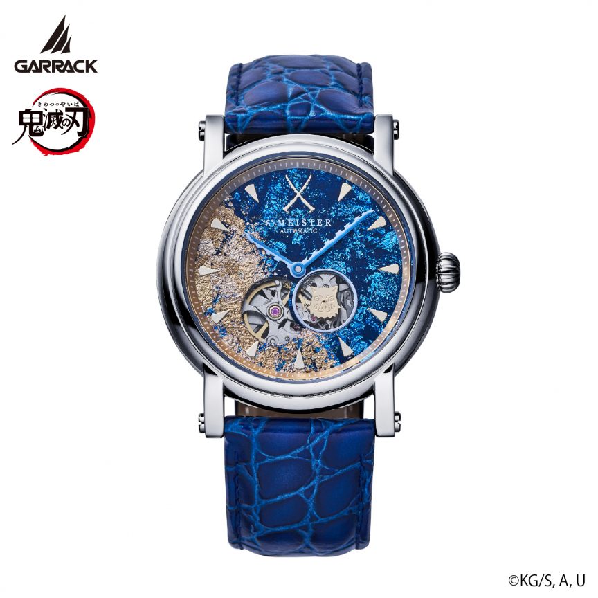 garrack x kimetsu no yaiba s meister kanazawa gold leaf mechanical watch 013