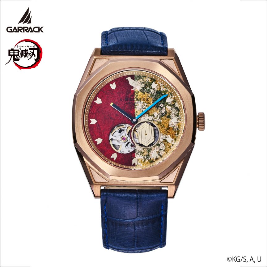 garrack x kimetsu no yaiba s meister kanazawa gold leaf mechanical watch 018