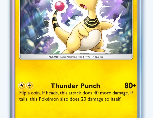 《Pokémon TCG Pocket》推出《雷屬性寶可夢大量出現活動》 電燈怪ex、卡璞・鳴鳴ex、電龍登場 圖片4